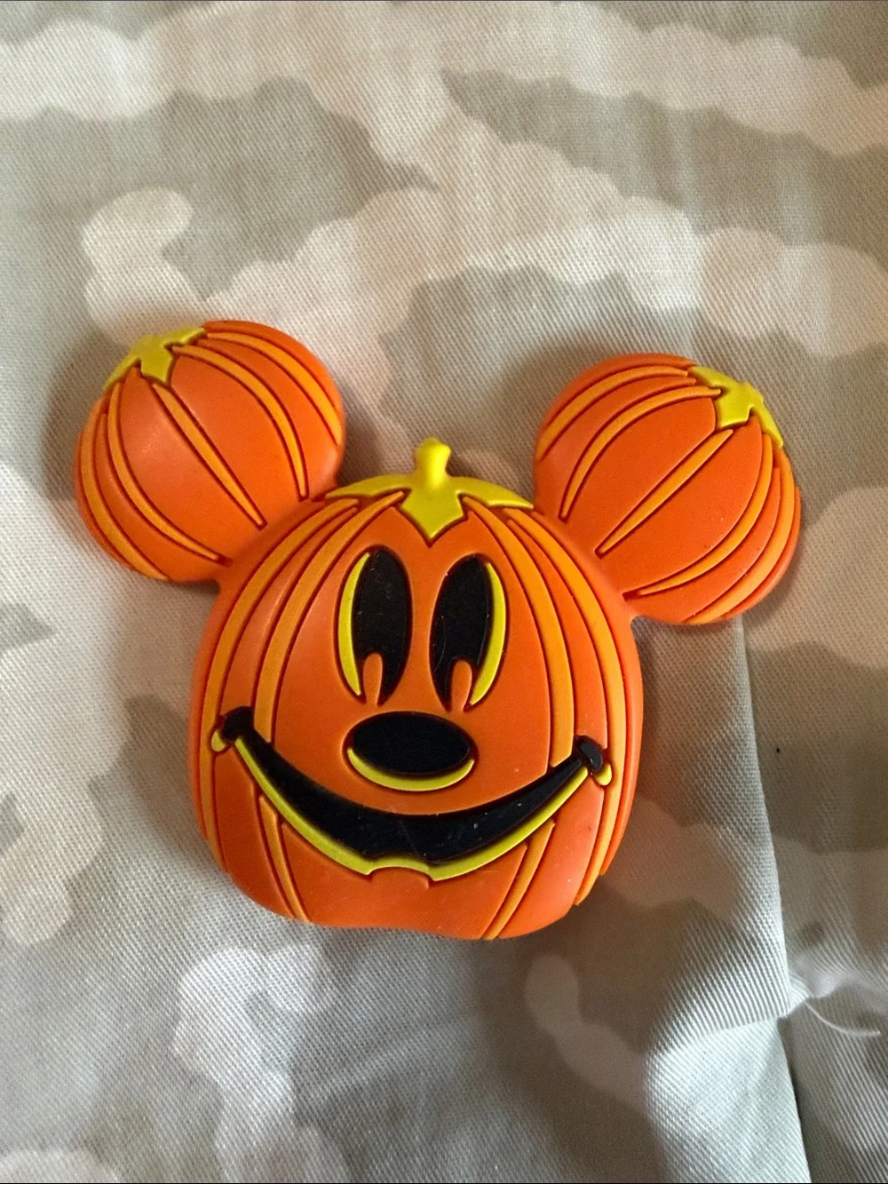 Pumpkin Mickey Ear Halloween Pop Socket - Orange & Black